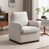 YOUNIKE 27.6” W Armchair Velvet Upholstered Single Sofa Makeup Vanity Chair Modern Living Room Accent Chair with Solid Wood Base - 2 of 4