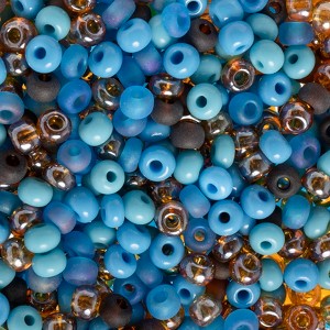 Czech Glass Seed Beads 6/0 (23g) Turquoise Mix Bead for Jewelry Making - 1 of 4