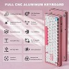 YUNZII AL66 Wireless Mechanical Keyboard,65% Knob Control Aluminum Gaming Keyboard, Gasket Mounted RGB Keyboard(Milk Switch, Pink) - 2 of 4