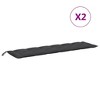 vidaXL Garden Bench Cushions 2 pcs Melange Anthracite 78.7"x19.7"x2.8" Fabric - 4 of 4