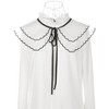 INSPIRE CHIC Women's Semi-Sheer Embroidery Neck Ruff Detachable Fake Dickey Collar Little Shawl 1 Pc - 2 of 4