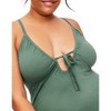 Adore Me Women's Laylani Slip Sleepwear 1X / Dark Ivy Green. - 2 of 4