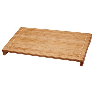 Lipper International Durable Bamboo Over the Sink or Stove Cutting Board, Large