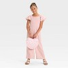 Girls' Flutter Sleeve Smocked Jumpsuit - Cat & Jack - 3 of 3