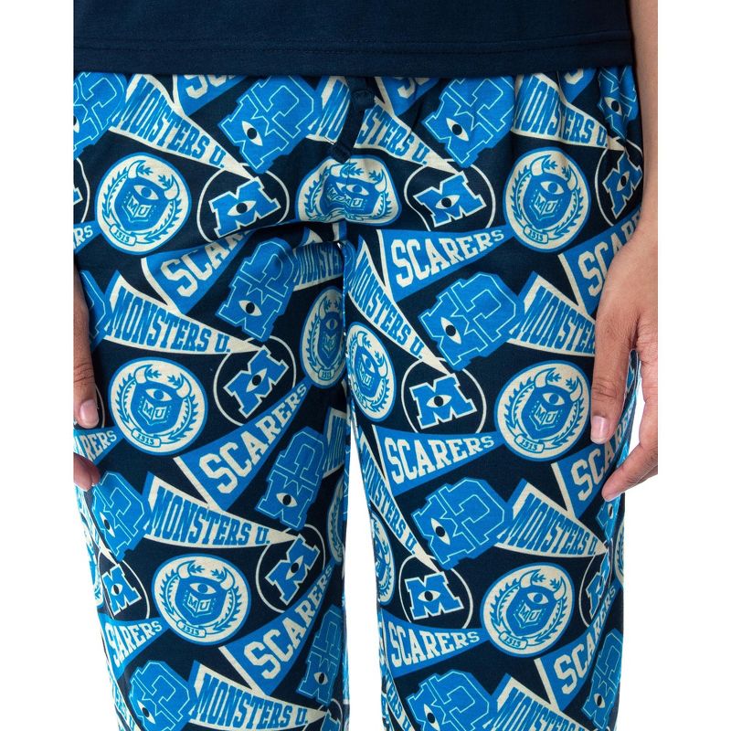 Disney Women's Monsters Inc. Monsters University 2 Piece Jogger Pajama Set Blue, 3 of 5