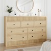 Fluted 7 Drawer Dresser, 54" Wide 7 Chest of Drawers with Double Waveform Fluted Panel, Wooden Cabinet for Bedroom Living Room Nursery - 4 of 4