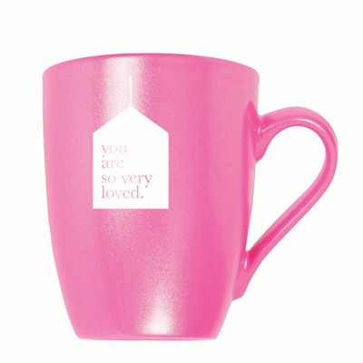 Elanze Designs You Are So Very Loved. 10 ounce New Bone China Coffee Tea Cup Mug, Princess Pink