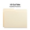 MyOfficeInnovations Manila File Folders Letter 2 Tab Assorted Positions 100/Box 116855 - 3 of 4