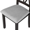 Sapphtopaz Wood Dining Chairs Set of 2 Upholstered Kitchen Chair with Sewing Pattern Back and Seat Cushion, Chairs for Kitchen, Dining Room - 3 of 4