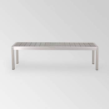 Cape Coral Aluminum Modern Dining Bench - Christopher Knight Home