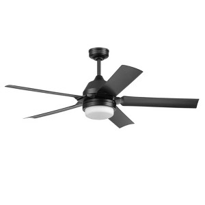 Mule 54 Inch Outdoor Ceiling Fan with Light, Remote Control, Reversible Motor, 6 Speeds and 5 Blades, Wet Rated for Outdoors Setting, Matte Black - 1 of 4
