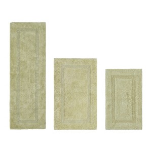 Lux Premium 100% Cotton  Ultra-Soft Tufted Solid Reversible 3 Piece Bath Rug Set, Water-Absorbent, Durable, Machine Washable Bathroom Rug - 1 of 4