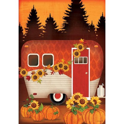 Whimsical Fall Primitive House Flag Autumn Sunflowers 28