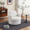 TIRAMISUBEST Swivel Barrel Chair, Comfy Round Accent Sofa Chair with 360¡ã Swivel, Leisure Armchair for Living Room, Bedroom, Office, Lounge (Beige) - 2 of 4
