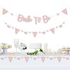 Big Dot of Happiness Bride Squad - Rose Gold Bridal Shower or Bachelorette Party Letter Banner Decor - 36 Banner Cutouts & Bride to Be Banner Letters - 2 of 4