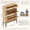 Brafabhome Shoe Storage Cabinet with Drawer, Slim Entryway Shoe Organizer with Fluted Panel Doors for Slippers Sneakers and High Heels | 12 Pair - 2 of 4