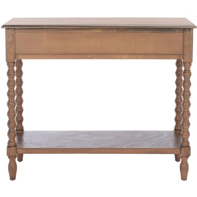 Athena Farmhouse 40" Brown Wood Console Table with Storage