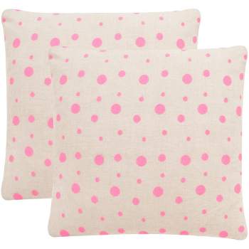 Candy Buttons Pillow (Set of 2) - Pink Sugar - 20" X 20"  - Safavieh.
