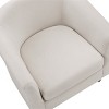 GlasFlength Accent Chairs Swivel Accent Chair Chenille Barrel Armchair with Ottoman Set Modern Side Chair for Room, White, 26.8"*24.4"*26.6" - 4 of 4