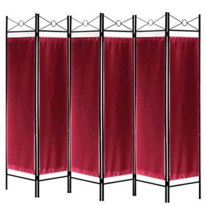 Legacy Decor Metal and Woven Fabric Room Divider with Two Way Hinges - 1 of 1