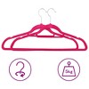 vidaXL 100 pcs Clothes Hanger Set Anti-slip Pink Velvet - 3 of 4
