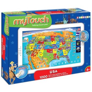 Zanzoon: myTouch USA Map - Electronic Talking Touch Pad, 1000 Facts & Questions, Interactive States Exploration, Learning & Educational Game, Kids 6+ - 1 of 4