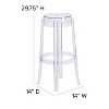 Emma and Oliver 29.75"H Transparent Barstool - 4 of 4