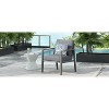 Okak Aluminum Patio Accent Chairs Upholstered Dining Chair for Outdoor Use,Set of 1/2,Modern Lounge Chair for Garden&Backyard - 3 of 4