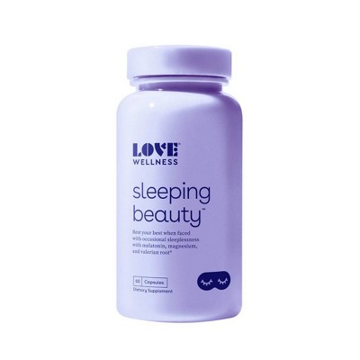 Love Wellness Sleeping Beauty Natural Sleep Aid for Longer and Better Sleep - 60ct