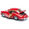 1961 Porsche 356 B Coupe Red 1/24 Diecast Model Car by Bburago - 4 of 4
