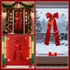 Christmas Tree Topper Bow, Classic Ribbon Bow for Xmas Tree Decor, Fireplace, Staircase, Holiday Party & Wedding Decorations(1PCS) - 4 of 4