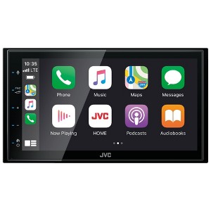 JVC KW-M56BT Digital Media Receiver w/ 6.8" Touch Panel Compatible With Apple CarPlay & Android Auto + Bluetooth, 13-Band EQ, Shallow Chassis - 1 of 4