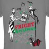 Juniors Womens The Nightmare Before Christmas Fright Christmas Jack and Sally T-Shirt - 2 of 4
