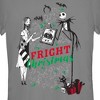 Juniors Womens The Nightmare Before Christmas Fright Christmas Jack and Sally T-Shirt - image 2 of 4