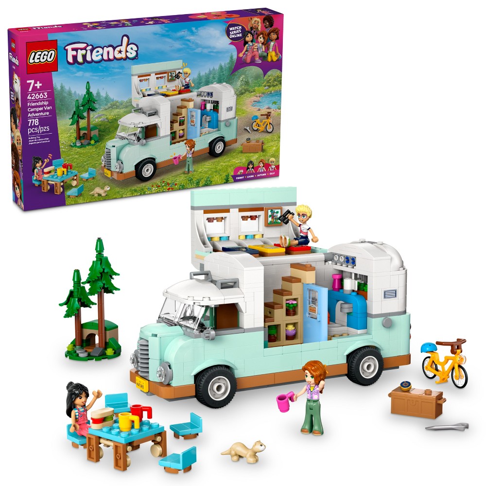 LEGO Friends Friendship Camper Van Adventure Pretend Play Building Set 42663