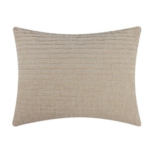 Greenland Home Fashions Velvet Crush Khaki Sham – Quilted Pillow Cover in Neutral Crushed Velvet, Soft Luxe Glam Look - 1 of 4