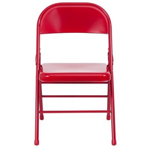 Riverstone Furniture Collection Metal Folding Chair Red