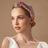 Unique Bargains Women's Fashion Elegant Knotted Printed Wide Hairband Rose Red 1 Pc - 2 of 3