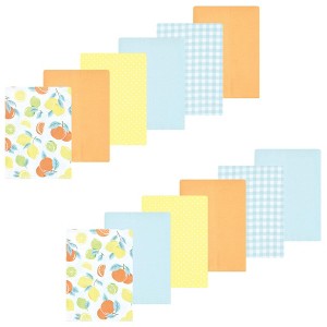 Luvable Friends Hudson Baby Flannel Burp Cloths 12pk Set - 1 of 2