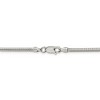 Black Bow Jewelry 2.5mm Sterling Silver Diamond Cut Solid Round Snake Chain Necklace - 4 of 4