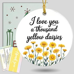 A Thousand Yellow Daisies Ornament – Christmas Tree Decoration 2025 | Cozy Winter Keepsake - 1 of 3