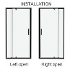 ONWITH 28 to 32 in. W x 72 in. H Framed Pivot Shower Door in Black with Clear Glass - 4 of 4