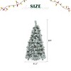 SEVOBAL 6FT Snow Flocked Christmas Tree Christmas Trees Prelit Artificial Christmas Tree Pre-Lit Set Premium Holiday Décor, Green, 37.75"*16.5"*13.75" - 3 of 4