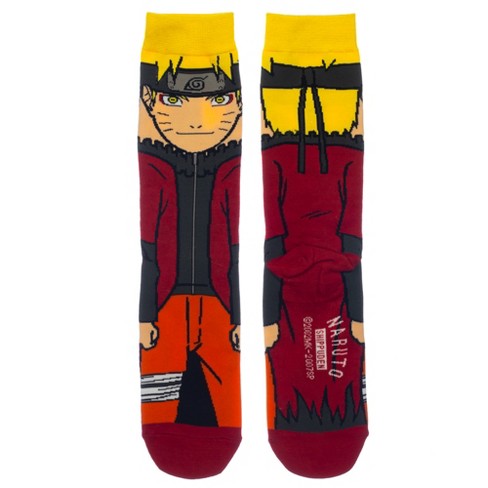 Naruto Shippuden Anime Cartoon Character Casual 360 Crew Socks For Men ...
