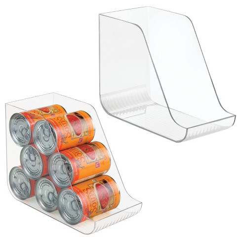 Can Organizer For Pantry (Pack of 4) - Soda Can Organizer For Refrigerator  - Can Storage Organizer Pantry, Fridge & Freezer Organization - Holds Food  & Soup Can (Clear) 