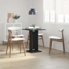 vidaXL - Stylish Square Bistro Table/Dining Table in Black, Durable Engineered Wood Construction, Easy Assembly, 23.6"x23.6"x29.5" - 3 of 4