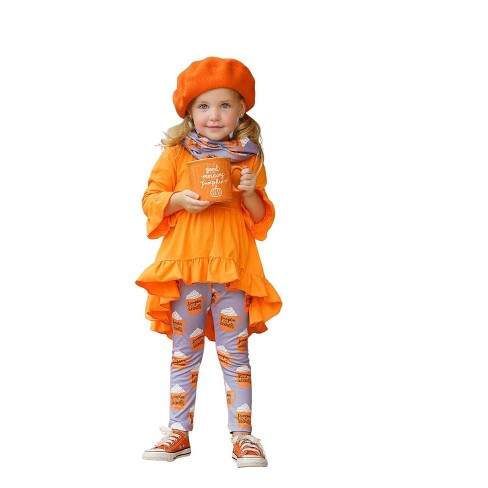 Girls Pumpkin Spice Season Tunic, Scarf & Legging Set - Mia Belle Girls :  Target