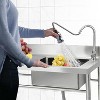 Freestanding Stainless Steel Kitchen Utility Sink 39.4"x19.7"x33.5" Single Bowl with Hot & Cold 360° Swivel Faucet – Durable Rust Resistant - 2 of 4