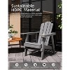 EROMMY Adirondack Chair - Durable HDPE Poly Lumber, Oversized Balcony Porch Patio Outdoor Chair,Gray - image 3 of 4