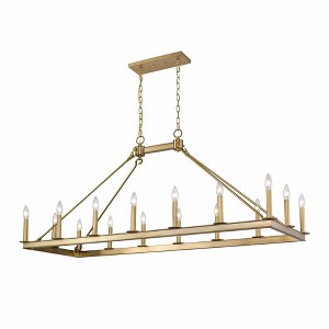 Barclay 16-Light Matte Black Island/Billiard Light - 20" x 25.5" - Dimmable & Stylish - 1 of 3